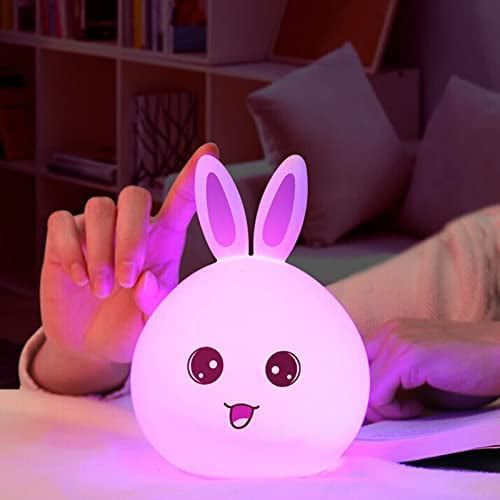 SOLID Bunny Night Light pour bébés avec 7 changements de lumière