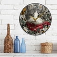 thumbnail image 3 of WOBOGO Daisy Kitten Acrylic Wall Clock Battery Operated 11.9in Silent No Tick Bedroom Living Room Office Classroom Decoration, 3 of 10