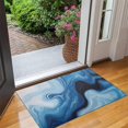 thumbnail image 2 of Light Blue Marble Flow Pattern Door Rugs,Washable Non Slip Door Mats Indoor,Decorative Door Mats,Entry Mat Indoor for Entrance,Bedroom,Kitchen,Bathroom,17"x30", 2 of 6