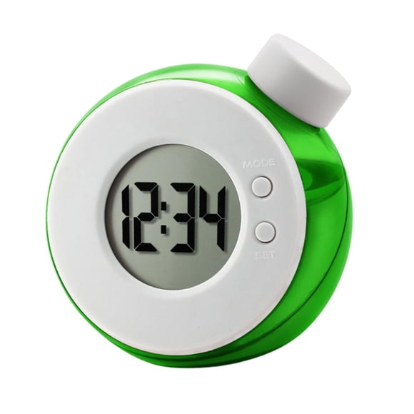 Reloj de escritorio con mecanismo de agua, reloj despertador retro de moda, reloj de noche para Verde