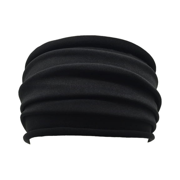 GROFRY Non-slip Non-Slip Elastic Folds Wide Headband Stretchy Yoga Hair Band Fitness Accessories