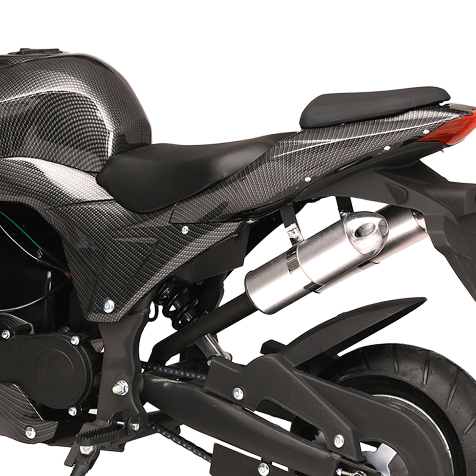 AurumEdge 49cc Dirt Bike, Gas Powered, 4-Stroke Pocket Bike Mini Motorcycle