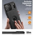 thumbnail image 3 of For iPhone 18 Pro Max / iPhone 17 Pro Max Case, PU Premium Leather Slim Shockproof Cover, Black, 3 of 6