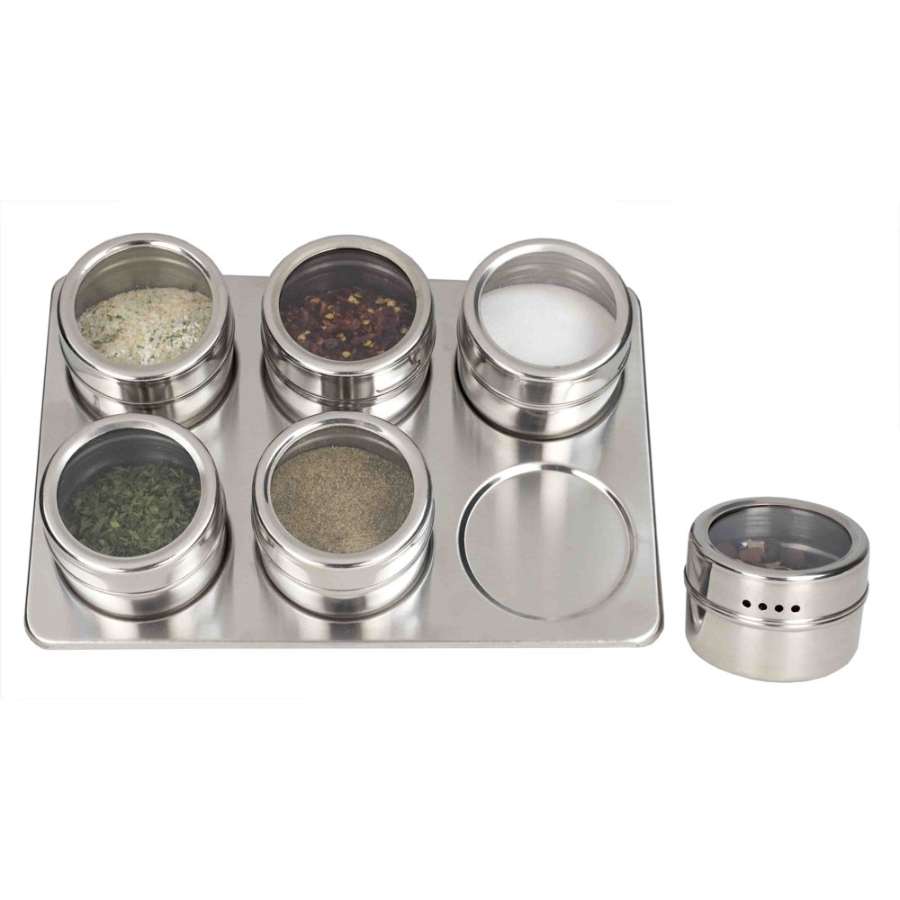 Home Basics Steel Spice Rack Set (6 Pieces)