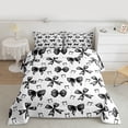 thumbnail image 2 of Feelyou Cool Black Bowknot Full Size Comforter Sets, Kids Boys Girls Bedding Sets, 3pcs, 2 of 8