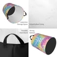 thumbnail image 5 of Circular Hamper Single Layer Laundry Basket Storage Basket Waterproof Single Layer Fabric With Handle Pe Support Strip Tie-Dye Pattern Rainbow Colors Tie-Dye Background_2 Medium, 5 of 8