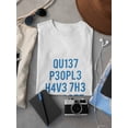 thumbnail image 3 of Quiet People Have The Loudest Minds Geek Hawking Quote Women White T-Shirt, Female x-Large, 3 of 4
