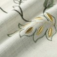thumbnail image 3 of Purple Floral Valance for Windows Bedroom, Embroidery Blossoms Faux Linen Light Filtering Valances for Cafe Bathroom, 52 x 18, Rod Pocket, 3 of 6