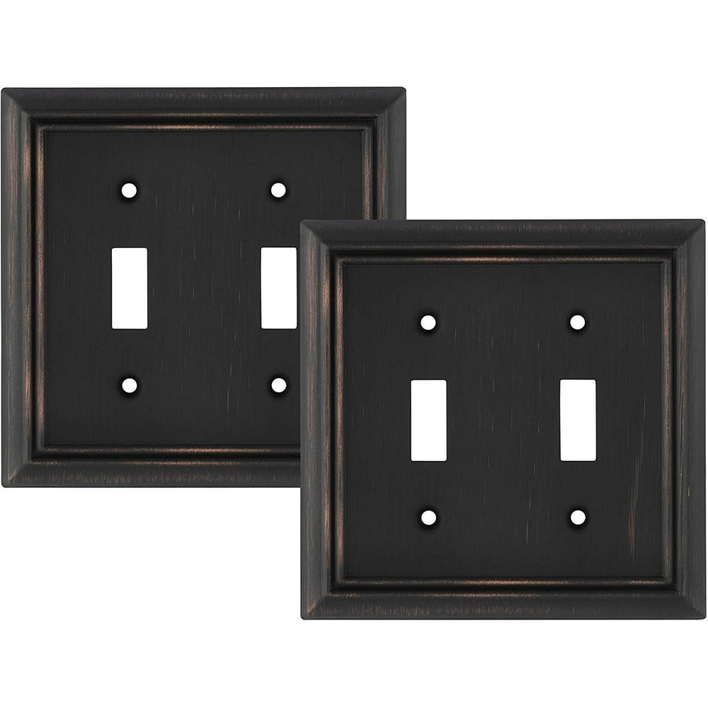 Pack of 2 Wall Plate Outlet Switch Covers by SleekLighting Decorative