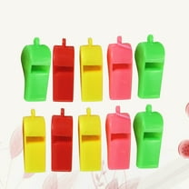 OATIPHO 10Pcs High Decibel Plastic Whistle with Sling Compact for Outdoor Activities