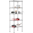 thumbnail image 1 of FDW 5-Tier Wire Storage 17x12x48 Chrome Shelving Shelves, Adjustable Racks Heavy-Duty Metal Shelf, 1 of 7