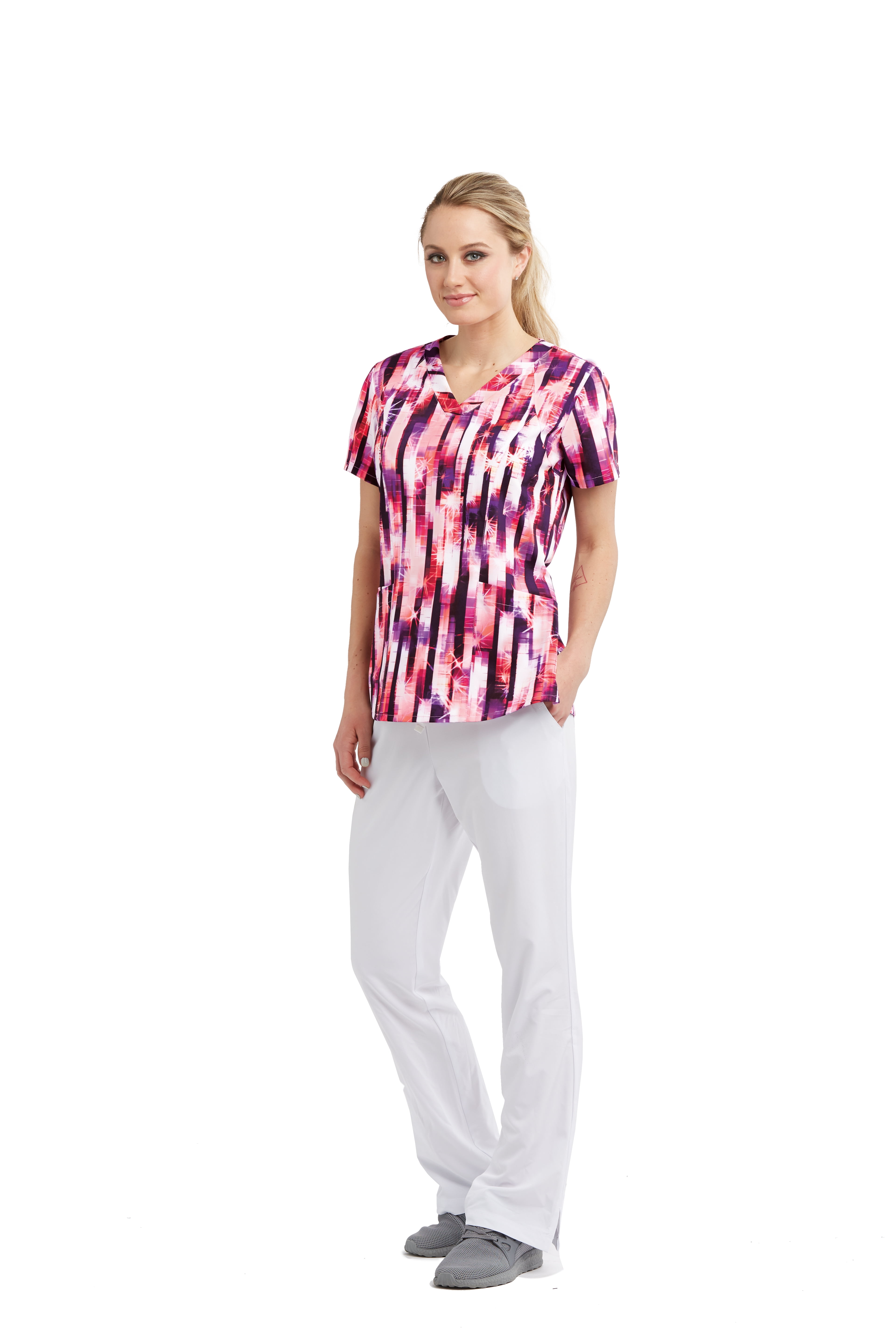 Barco Barco One Women's 5107 VNeck Print Scrub Top