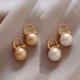 thumbnail image 2 of Pendientes de perlas temperamento retro simple moda mujer pendientes de textura alta joyería, 2 of 6
