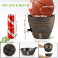 thumbnail image 3 of FIASON 2 Pack 10 Inch Bronze Self-Watering Plastic Plant Pots, Indoor Outdoor Garden Planters with Drainage Holes, Watering Lip & Removable Saucer for House Plants & Flowers, 3 of 10