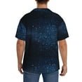 thumbnail image 3 of Kdxio Men'S Hawaiian Shirt For Men Short Sleeve Shirt Blue Glitter Retro Summer Casual Holiday Beach Button Down T-Shirts, 3 of 5