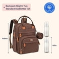 thumbnail image 4 of BabbleRoo Original Diaper Bag Backpack, Large 26L Waterproof Baby Bag with Premium Changing Pad Set, Insulated Bottle Pockets & Stroller Straps, Coffee, 4 of 12