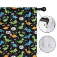 thumbnail image 4 of Black Cartoon Dinosaurs Roar Pattern Insulated Teens Curtains Set Of 2, Bedroom Essentials, Toddler Room Decor 42"x63", 4 of 5