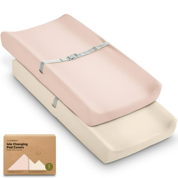 Juego de 2 Fundas para Cambiador KeaBabies 81x41 cm de Bambú Suave