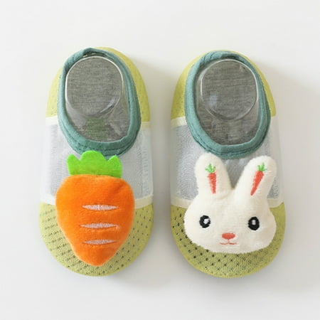 

TOWED22 Toddler Slippers Girl Boys And Girls Indoor Floor Socks Quick Drying Toddler Shoes Early Education Breathable Cartoon I