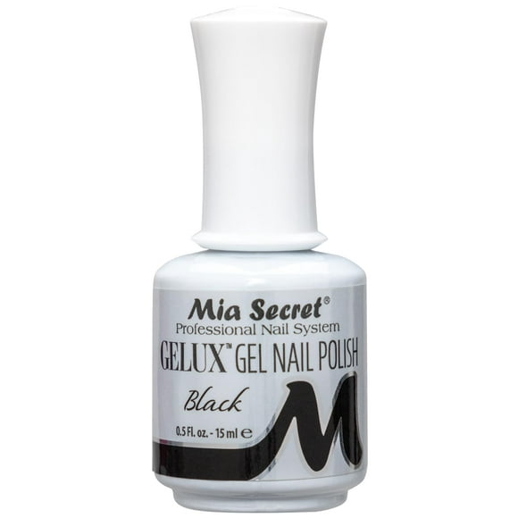 Esmalte de Gel Mia Secret Gelux Removible con Lámpara UV Negro