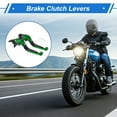 thumbnail image 2 of Palancas de freno y embrague cortas largas para Yamaha YZF R1 99-01, palanca de freno ajustable en 6 posiciones, aleación de aluminio, cabeza negra, mango verde, 2 of 6