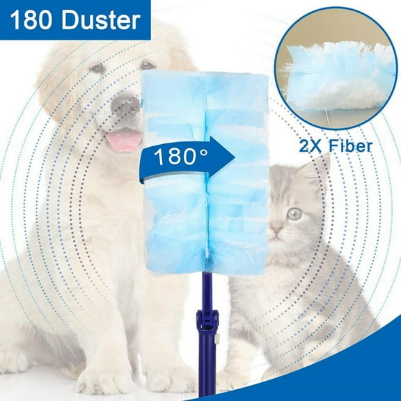 30 Pieces Duster Refills with 1 Long Handle, Disposable Duster Refills Compatible for