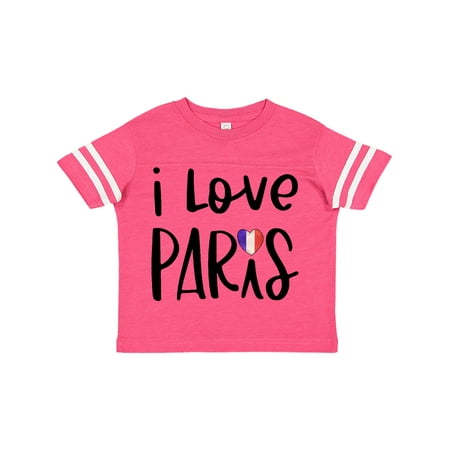 

Inktastic I Love Paris French Flag Heart Gift Toddler Boy or Toddler Girl T-Shirt
