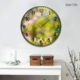 thumbnail image 4 of GZHJMY Spring Flowers with Butterflies Pattern Wall Clock Silent Non Ticking 9.5 Inch Round Easy to Read for Home Office School Clock, 4 of 7