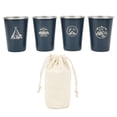 thumbnail image 3 of 4 tazas de camping portátiles de acero inoxidable 304 resistentes a altas temperaturas para viajes al aire libre 350 ml azul oscuro, 3 of 14