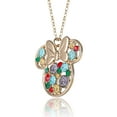 thumbnail image 5 of Disney Minnie Mouse Fashion Multi-Color Stone Minnie Mouse Necklace, 5 of 6
