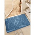 thumbnail image 4 of 1pc Modern Style Polyester Fiber Rectangular Leaf Patterned Carpet, Absorbent Floor Mat Suitable For Living Room Home Decor, 4 of 4