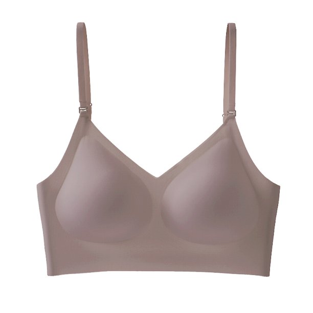 Ropa interior francesa sin costuras, sexy, grande, sin espalda, para mujer, fina, en forma de U, belleza, espalda halter, invisible, multiusos, cómodo sujetador