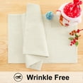 thumbnail image 5 of decorUhome Placemats Set of 4 - Cotton Linen Blend Washable Heat Resistant Dining Table Mats, Cream, 13" x 19", 5 of 7