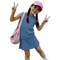 thumbnail image 5 of Girls' Clothing Sets Summer Outfits Size 7-8 Cute Preppy Two Piece Outfits Lounge Set Casual Tank Top and Y2K Skirts Clothing Sets Navy 2-3 Years, 5 of 6