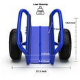 thumbnail image 4 of Pouseayar Heavy Duty Panel Dolly with Auto Clamp Design, 2pcs 10" Flat-free Tire 1000LBS Load Bearing for Drywall Sheet Heavy Appliance&Material Handling All Terrain Moving Cart Blue, 4 of 8