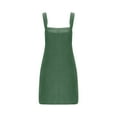 thumbnail image 5 of KIHOUT Women's Pinafore Skirt Overalls Summer Adjustable Straps Ladies Ribbed Short Dress with Pockets, 5 of 5