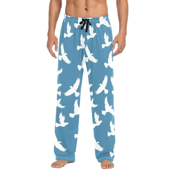 Pigeon Flying Men's Pajama Pants Cotton Long Sleepwear Lounge Pants L