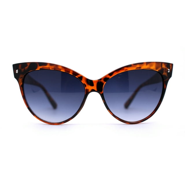 Iconic Oversize Thick Horn Rim Cat Eye Sunglasses Red Tortoise Smoke