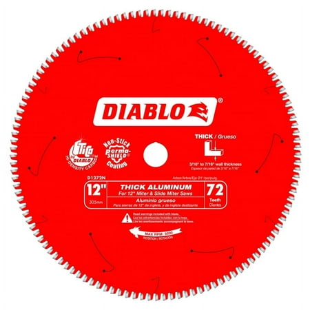 UPC: 0008925138860 | Diablo Aluminum Circular Saw Blade – 12in 72T  Model# D1272N