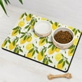 thumbnail image 3 of Floral Lemon Dog Feeding Mat - Waterproof Non-Slip Pet Food Pad with Vintage Design, Easy to Clean and Durable, 3 of 5