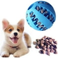 thumbnail image 6 of 2 Pcs Interactive Dog Toy Balls with Treat Dispenser, Dental Chew Toy for Puppies, 2.8" Rubber Dog Ball (Green & Blue), 6 of 9