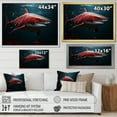 thumbnail image 4 of Designart "Red Spectre Of The Depths" Shark Wall Art Living Room, 4 of 7