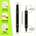 thumbnail image 2 of 48 Colors Alcohol Markers Set, Dual Tips Blender Art Markers for Drawing Sketching Coloring Artist Pens and Underlining, Professional Permanent Sketch Markers for adult coloring, 2 of 6