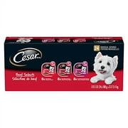 CESAR Classic Loaf in Sauce Wet Dog Food Beef Selects Variety Pack, 24x100g Trays