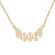 thumbnail image 1 of Joyería de Acero Inoxidable Mujeres Luz Ángel Número Colgante Collar 000 999, 1 of 6