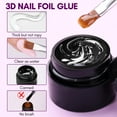 thumbnail image 3 of Makartt 3D Nail Gel: 8 ml Nail Foil Glue UV Nail Glue, Nail Charm Glue Transfer Gel for Nail Foil Sheets 3D Gel Nail Art with Chrome Nail Powder Salon DIY Use, UV LED Lamp Required C40, 3 of 3