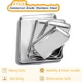 thumbnail image 2 of Baking Sheet Set of 4, Stainless Steel Cookie Sheets for Baking, 0.8mm Heavy Duty Nonstick Baking Pans, 9/10/12/16 Inch Baking Trays for Oven, Non Toxic & Mirror Finish & Easy Clean, 2 of 7
