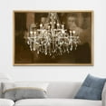 thumbnail image 2 of wall26 Framed Canvas Print Wall Art Brown Crystal Chandelier on Dark Background Decorative Lights Digital Art Modern Art Chic Relax/Calm Multicolor for Living Room, Bedroom, Office - 24"x36&quot, 2 of 5