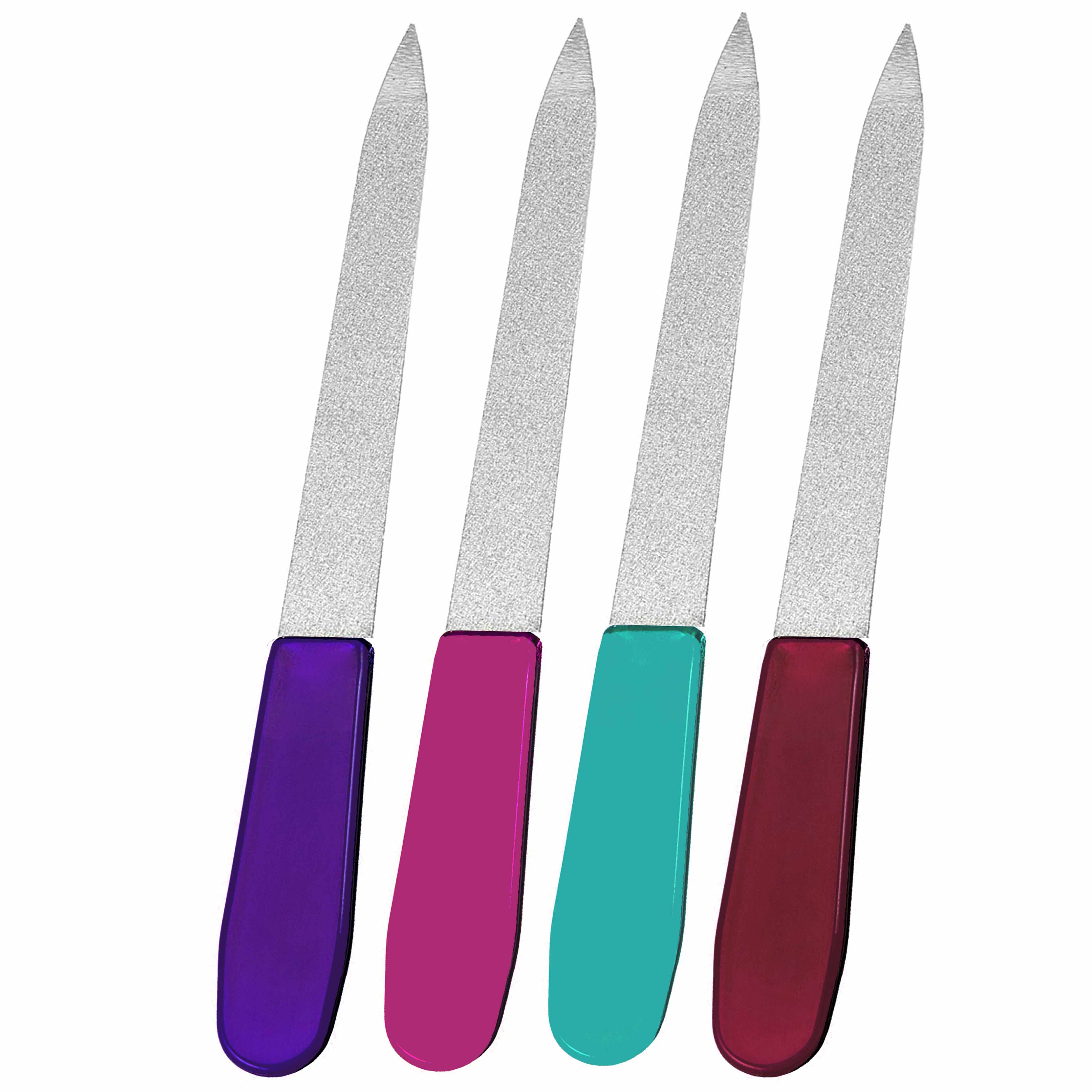 3 Pc Heavy Duty Sapphire Nail Files Double Sided Manicure Emery Boards ...