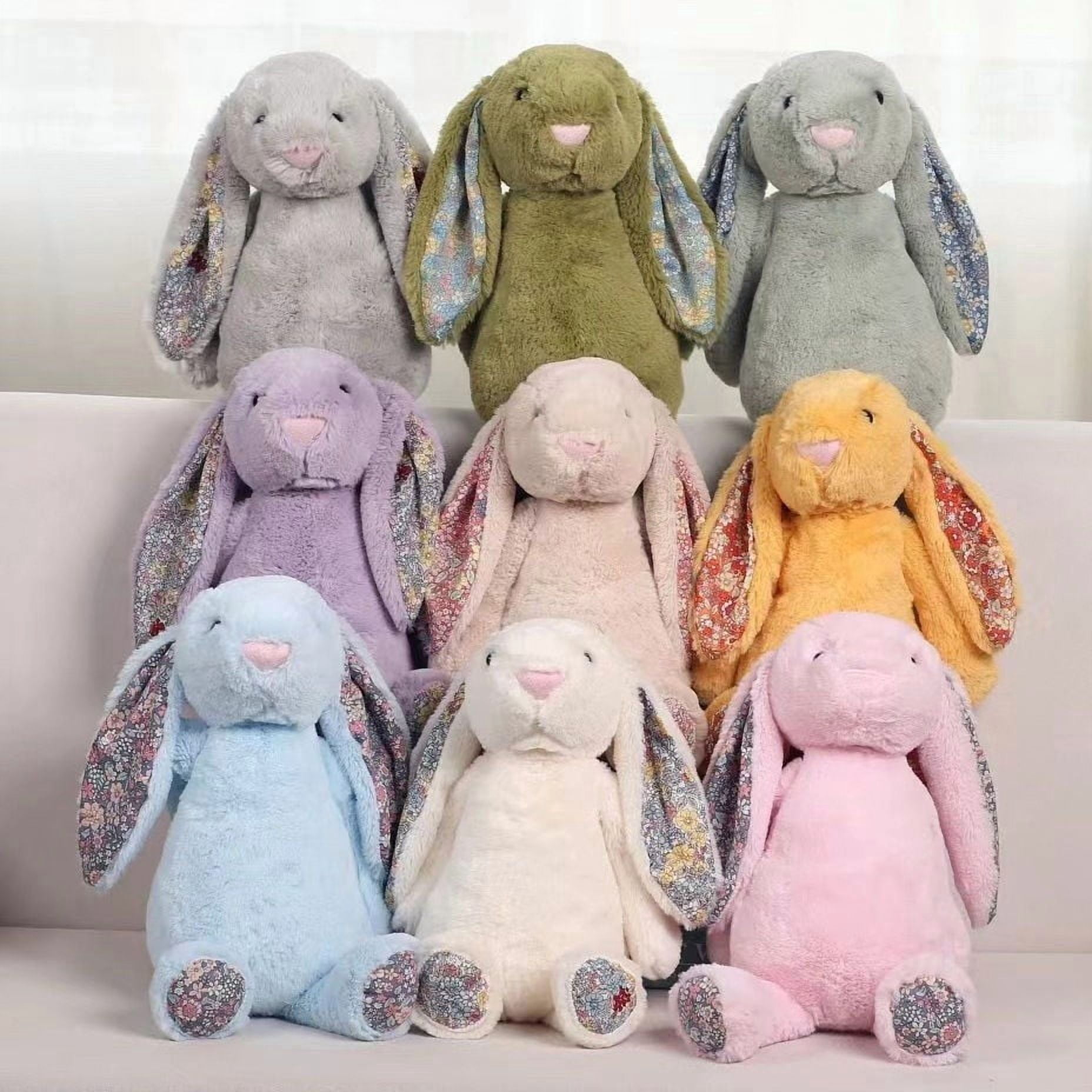 NOUGFVZP Easter Bunny Toys Bunny Stuffed Animal - 9.8" Soft Bunny Plush Toys Easter Basket Stuffers Rabbit Toy Huggable Pillow - Stuffed Bunny Easter Decorations Birthday Gifts for Kids (Sage Green)